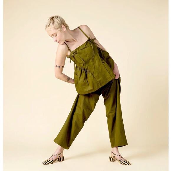 CHARLOTTE STONE Vera Black Oat Stripe Low Heel Cream Black Sz 9 NWOB $238 - Picture 5 of 5